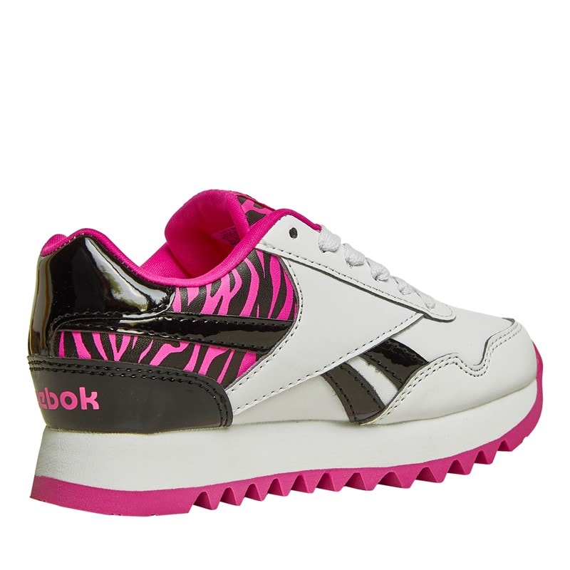 Girls Reebok Royal Classic Jogger Platform Trainers White - Image 5
