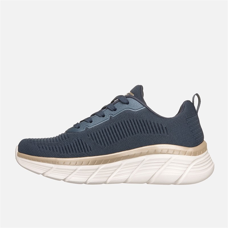 Womens Bobs B Flex Hi Flying High Sneakers Navy - Image 5