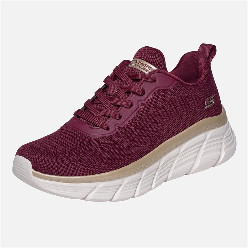 Womens Bobs B Flex Hi Flying High Sneakers Red - Image 3