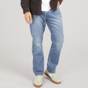 Mens Edge Straight Fit Jeans Dark Blue Denim