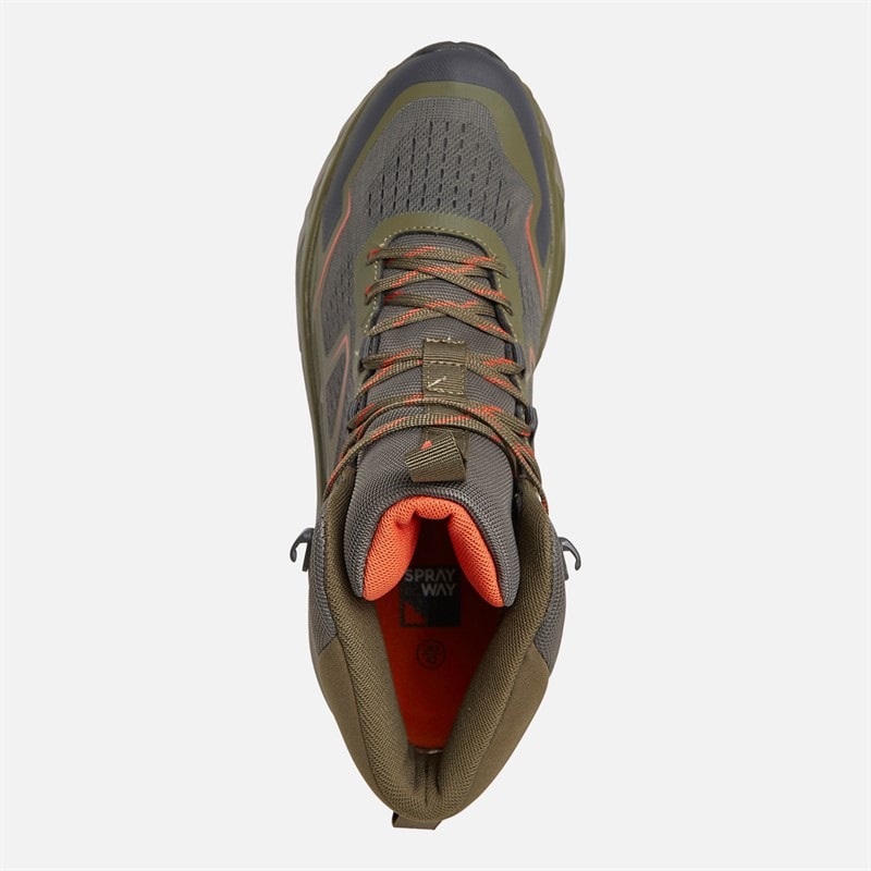 Mens Higger 2 Mid HydroDRY Waterproof Trail Walking Boots Olive/Beluga - Image 4