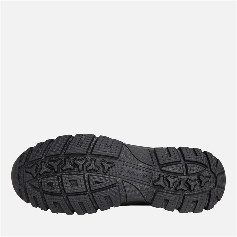 Mens WinHill Mid HydroDRY Waterproof Trail Walking Boots Black - Image 2