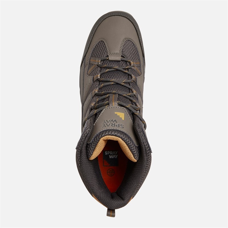 Mens WinHill Mid HydroDRY Waterproof Trail Walking Boots Brown/Desert Palm - Image 4