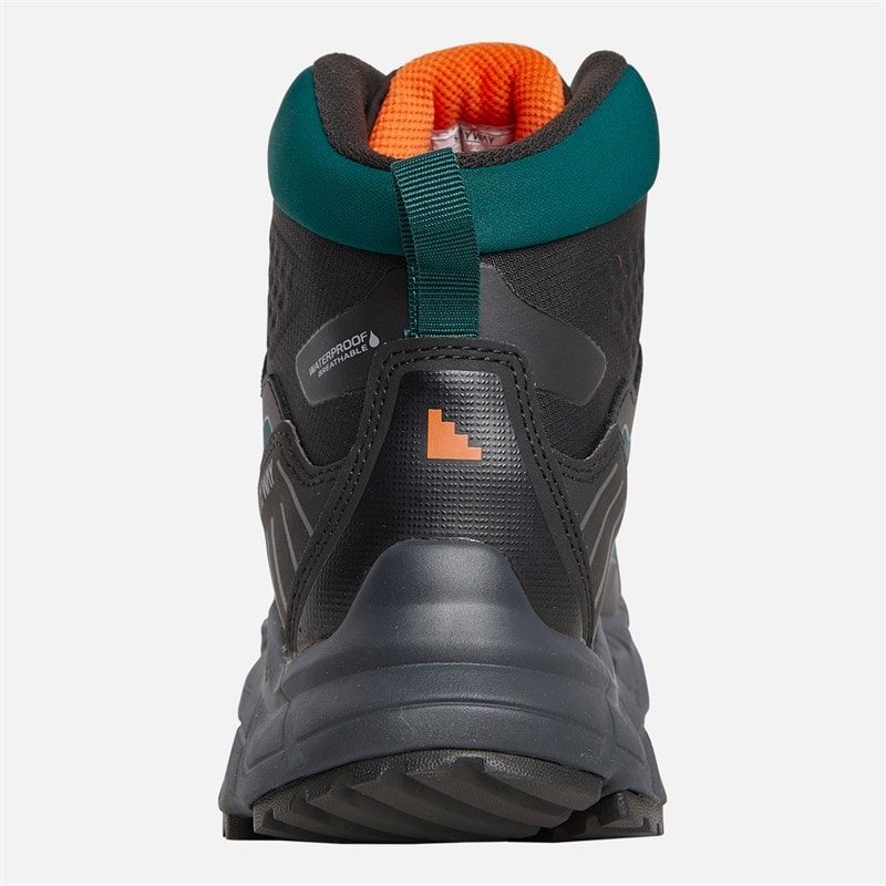 Mens Glencoe HydroDRY Waterproof Trail Walking Boots Spruce/Orange - Image 3