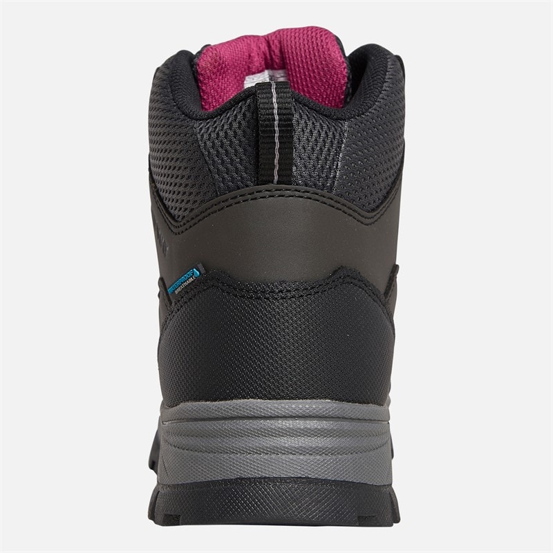 Womens WinHill Mid HydroDRY Waterproof Trail Walking Boots Black - Image 3