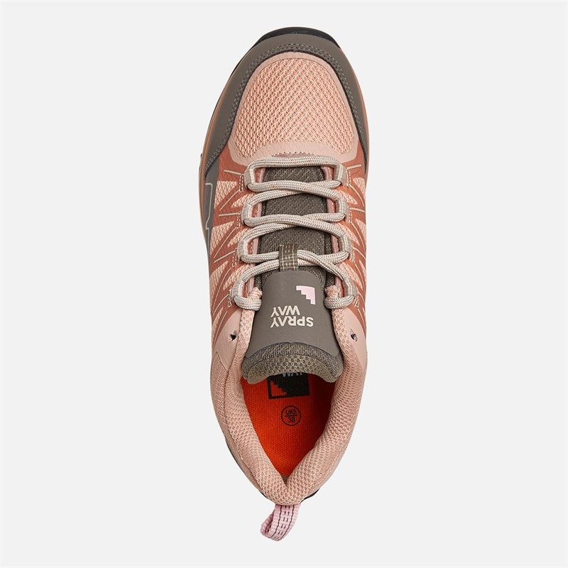 Womens Burbage 2 Low HydroDRY Waterproof Walking Shoes Rose/Major Brown - Image 4