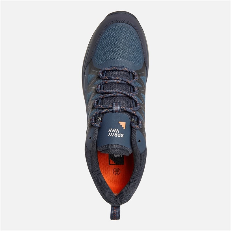 Mens Burbage 2 Low HydroDRY Waterproof Trail Walking Shoes Navy - Image 4
