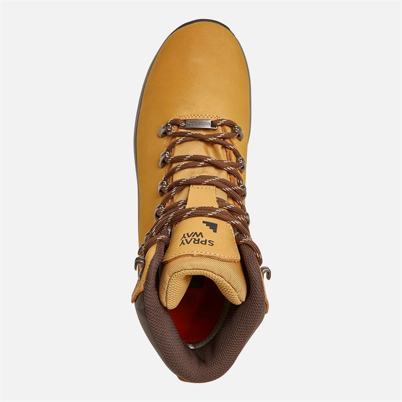 Mens Hordan Nubuck Leather HydroDRY Waterproof Trail Walking Boots Honey - Image 4