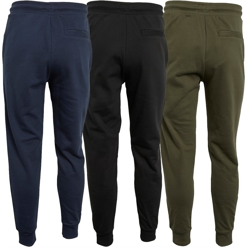Mens Three Pack Trifoliate Joggers Black/Navy/Khaki - Image 2