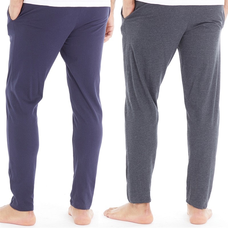 Mens Rene Two Pack Loungewear Joggers Charcoal/Navy - Image 2