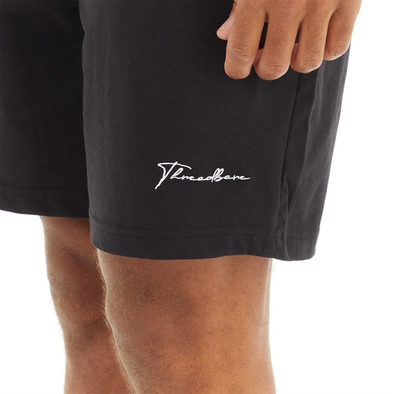 Mens Wells T-Shirt And Shorts Pyjama Set Black - Image 3