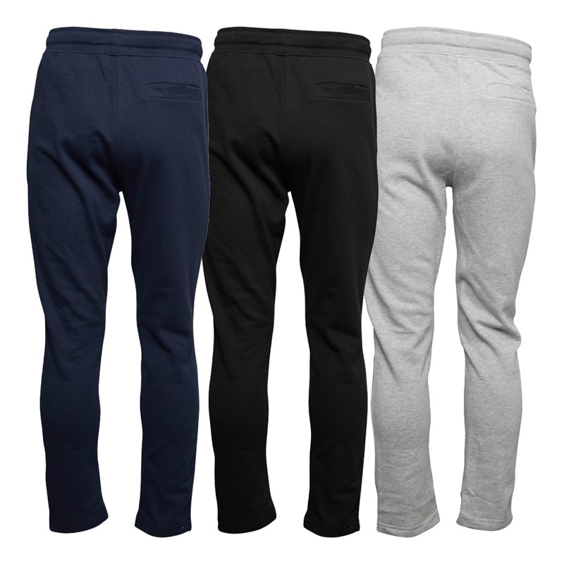 Mens Marigold Three Pack Open Hem Joggers Black/Navy/Grey - Image 2