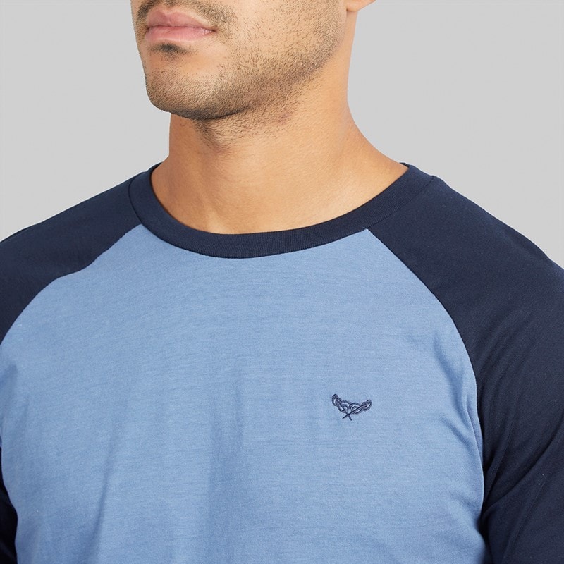 Mens Baddaway Pyjama Set Navy/Denim Marl - Image 3