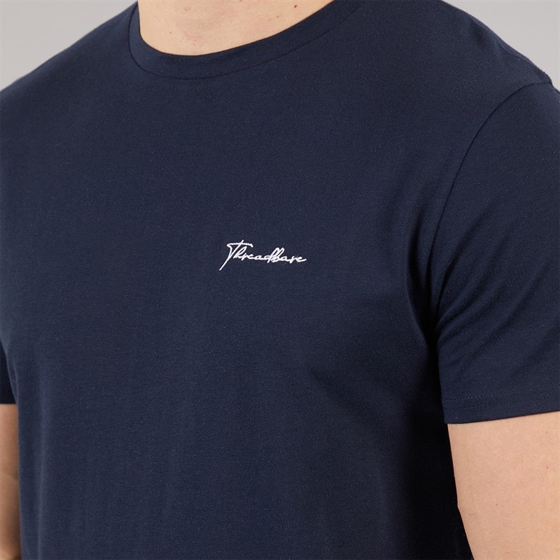 Mens Wells T-Shirt And Shorts Pyjama Set Navy - Image 3