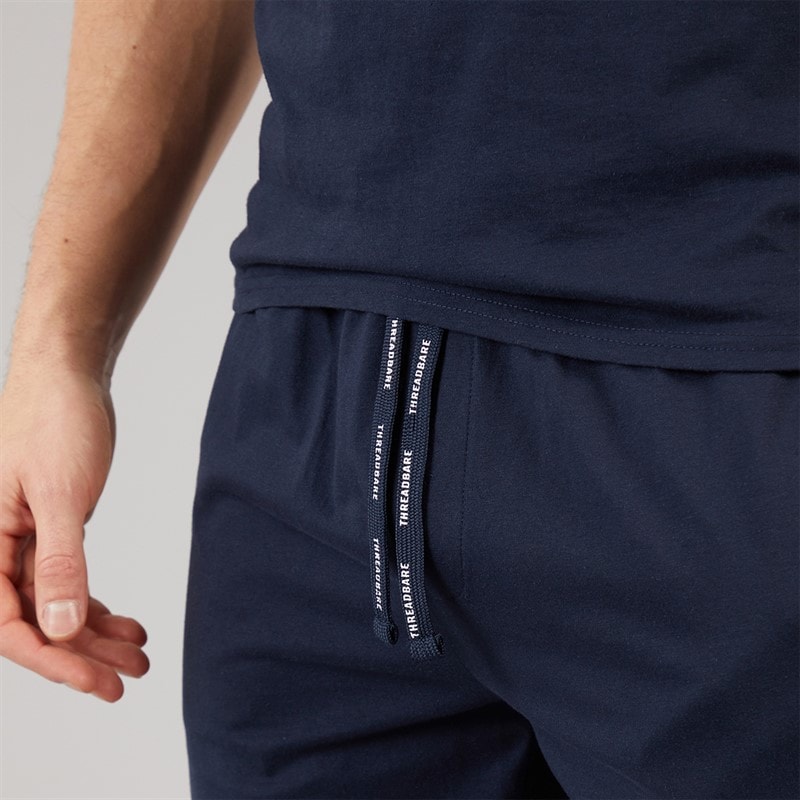 Mens Wells T-Shirt And Shorts Pyjama Set Navy - Image 5