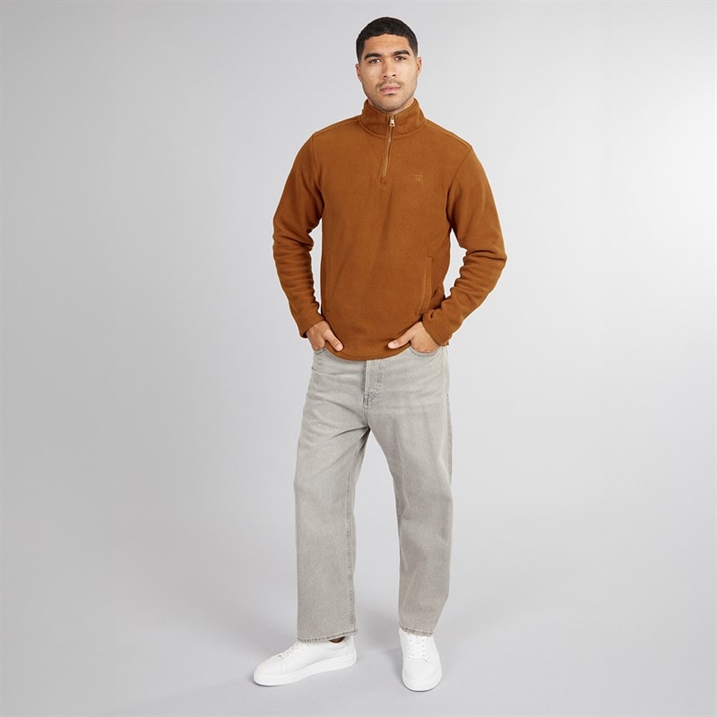 Mens Blade 1/4 Zip Fleece Rust - Image 4