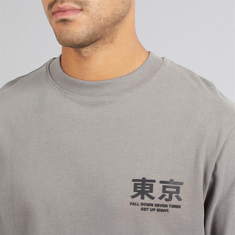 Mens Axel Relaxed Fit Graphic T-Shirt Slate - Image 5