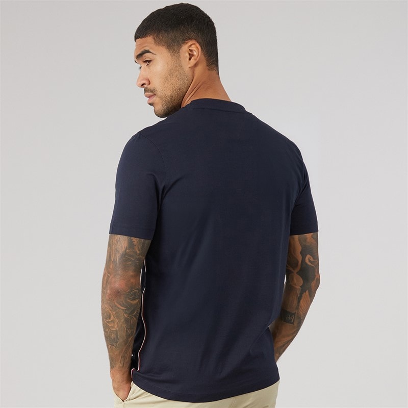 Mens Global Stripe T-Shirt Desert Sky - Image 2