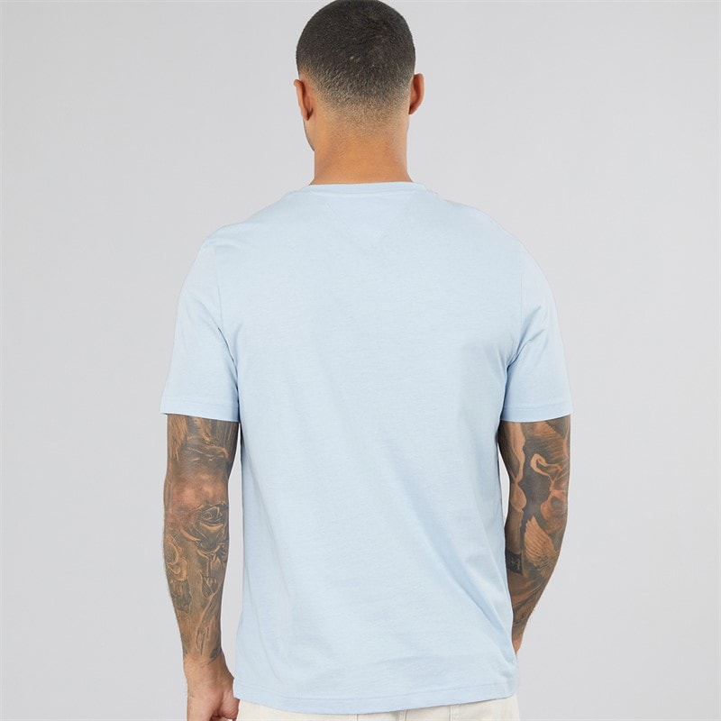 Mens Script Stack T-Shirt Breezy Blue - Image 2