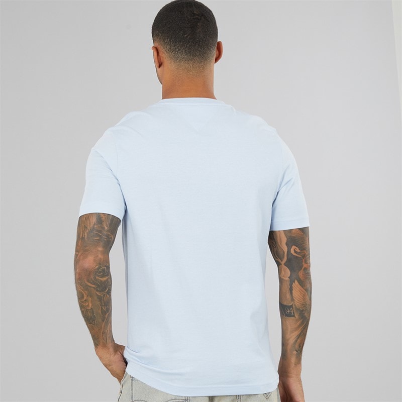 Mens Script Flag T-Shirt Breezy Blue - Image 2