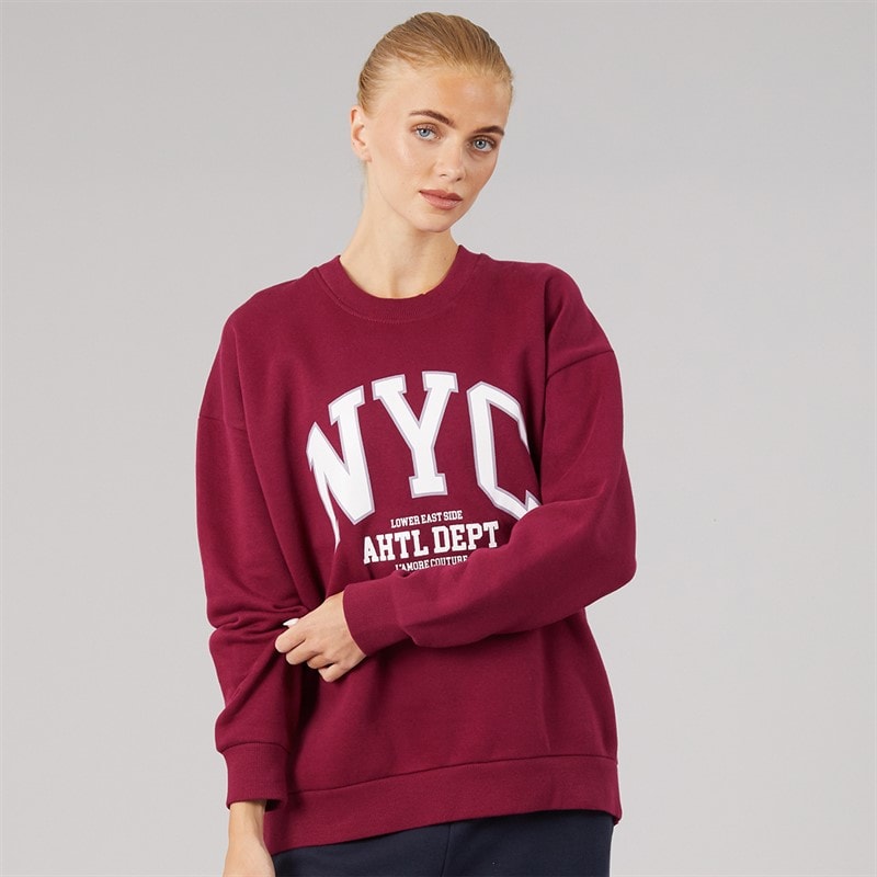 Womens Serlida Sweatshirt Light Burg - Image 3