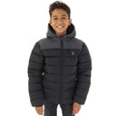 Boys Colour Block Yoke Puffer Jacket Black