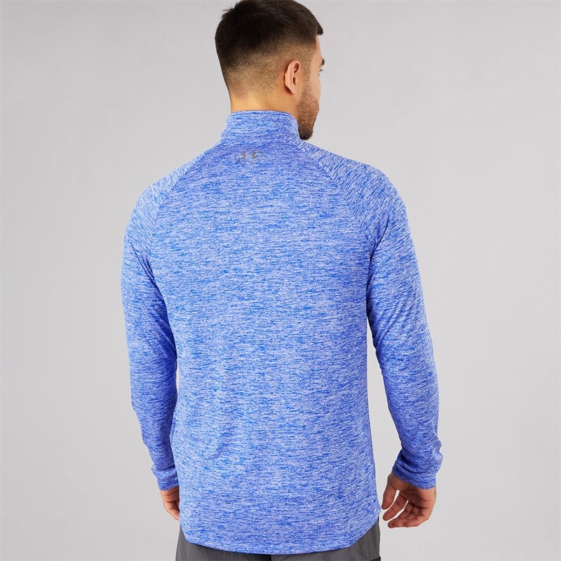 Mens UA Tech 2.0 1/2 Zip Royal/Graphite - Image 2
