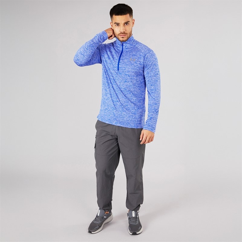 Mens UA Tech 2.0 1/2 Zip Royal/Graphite - Image 4