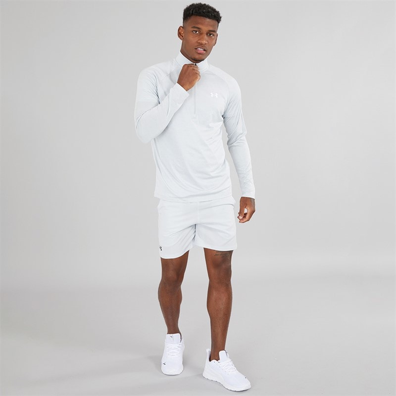 Mens UA Tech 2.0 1/2 Zip Halo Grey - Image 4