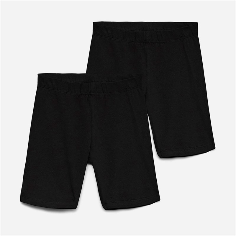Girls Maxi Two Pack Biker Shorts Black - Image 1