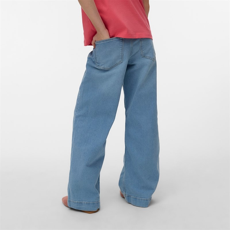 Girls Daisy Wide Leg Jeans Light Blue Denim - Image 2