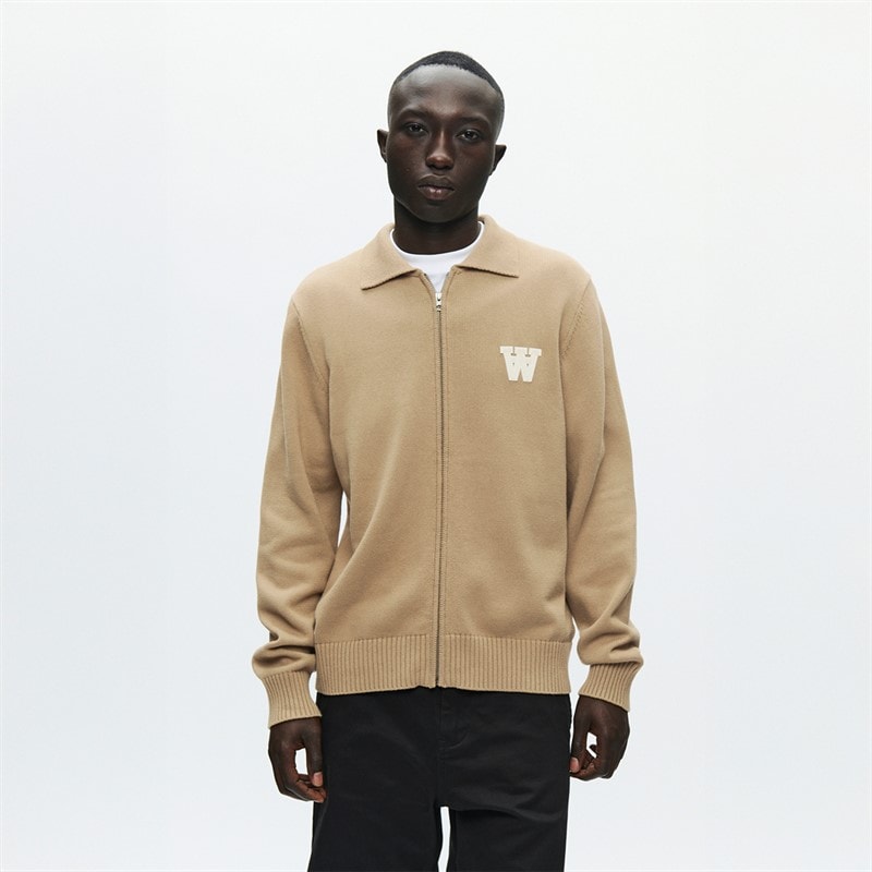Wood Wood Mens Tay Zip Cardigan Ermine