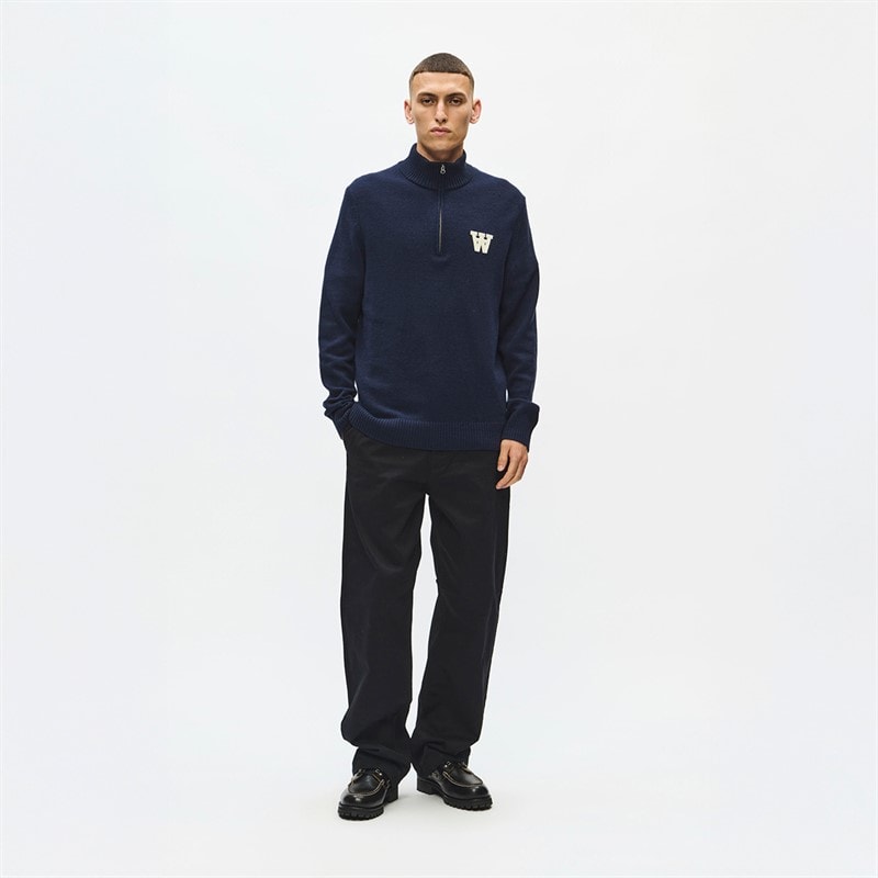 Mens Tay Half Zip Knitted Jumper Salute - Image 2