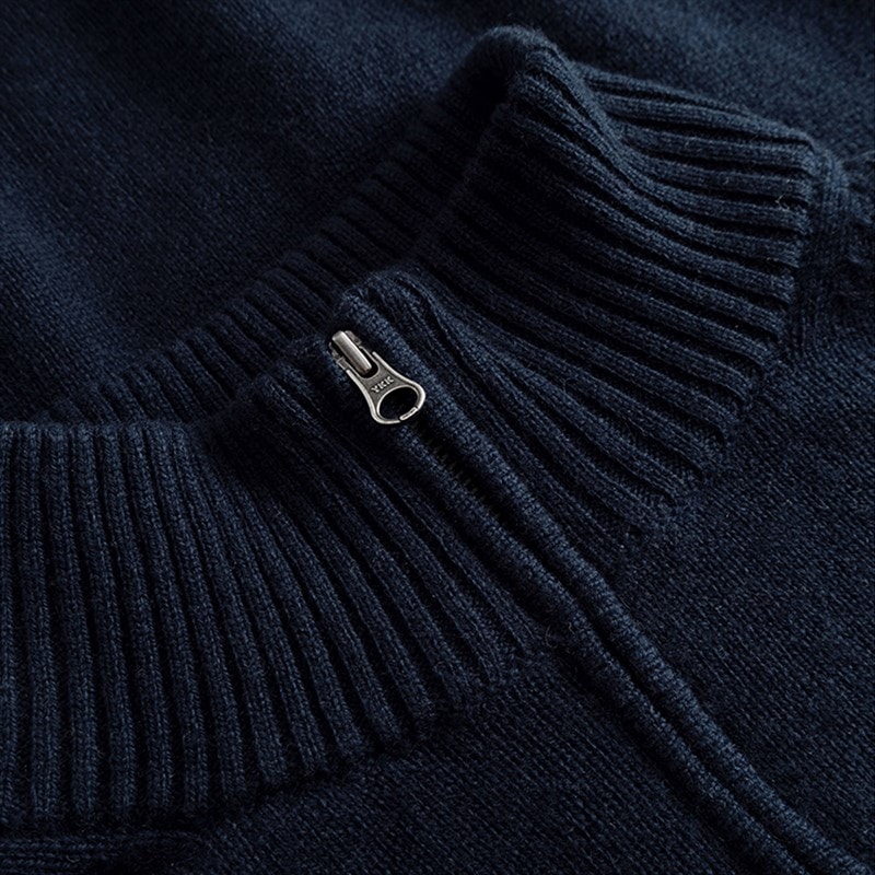 Mens Tay Half Zip Knitted Jumper Salute - Image 5