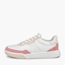 Womens Street Court Leather Trainers Old Rose/White/Rose Dust