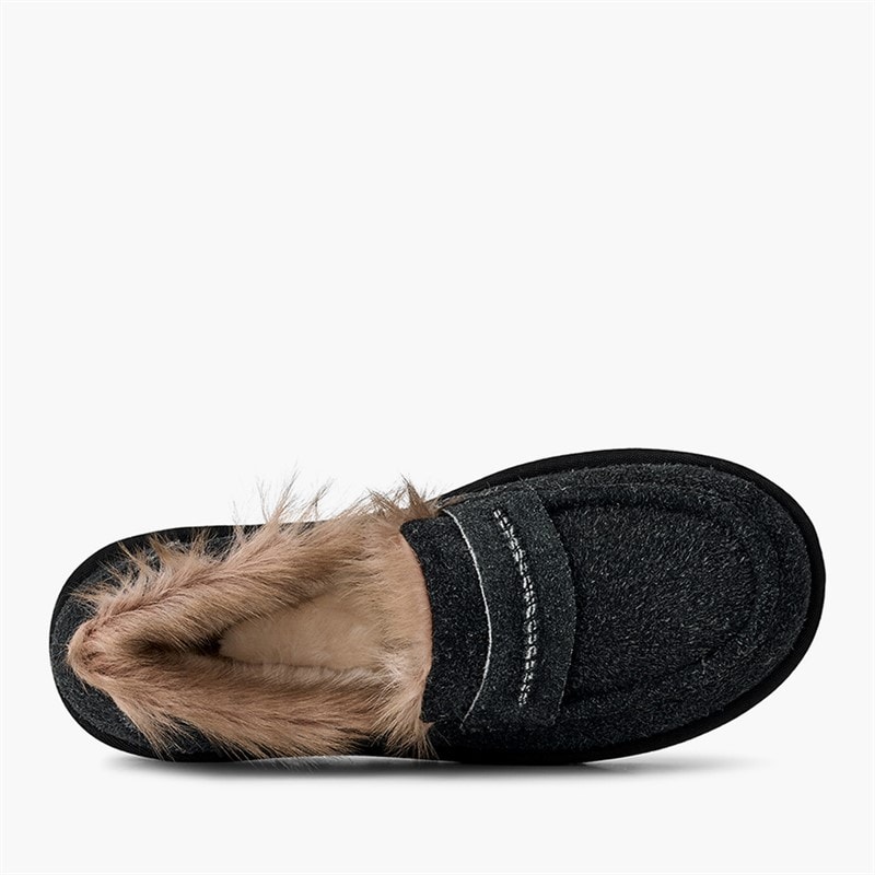 Womens Ellis Loafer Slippers Black - Image 3