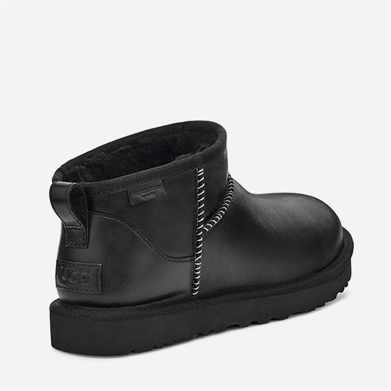 Mens Classic Ultra Mini Leather Regenerate Boots Black - Image 4