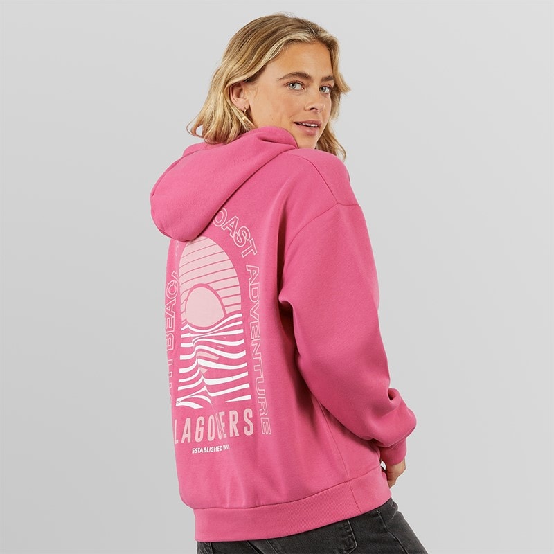 Lagooners Womens South Beach Hoodie Pink