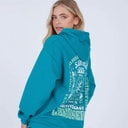 Womens Mindful Hoodie Teal Green