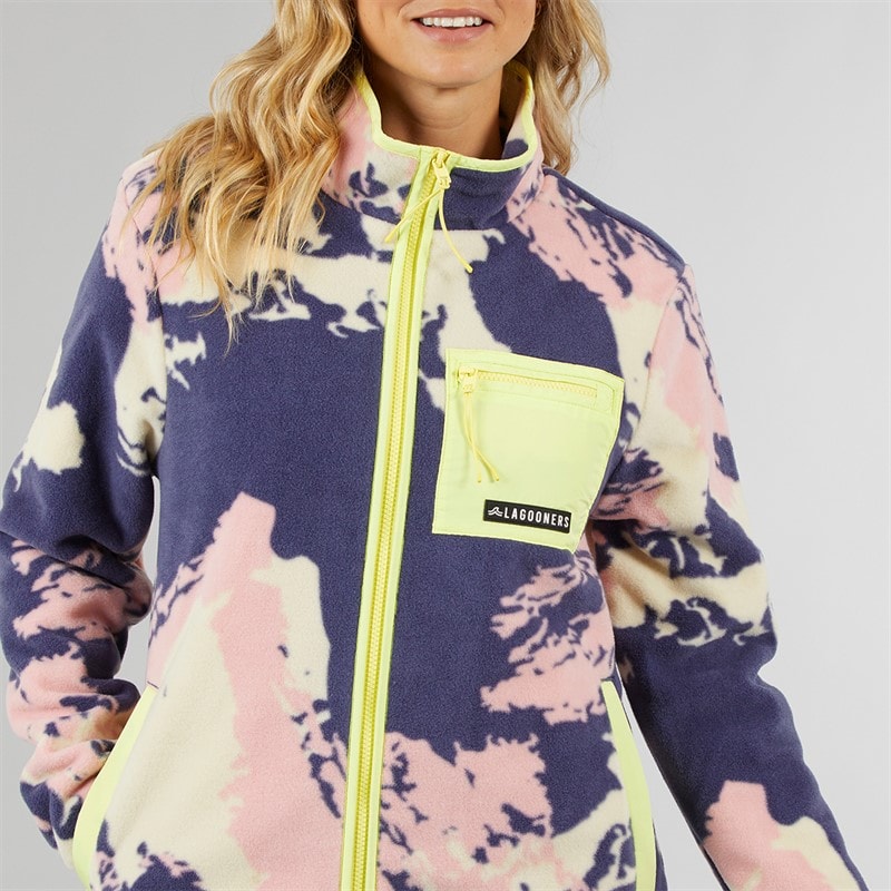 Womens Lake District Zip Through Fleece Jacket Multi - Image 3