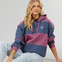 Womens Sky Hoodie Rosebud/Stone Blue