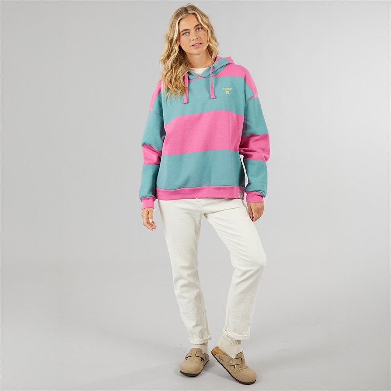 Womens Sky Hoodie Pink/Teal - Image 4