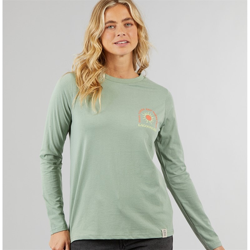 Womens Airdrie Long Sleeve T-Shirt Green Bay - Image 2