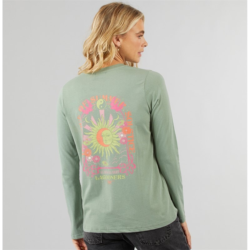 Womens Airdrie Long Sleeve T-Shirt Green Bay - Image 3