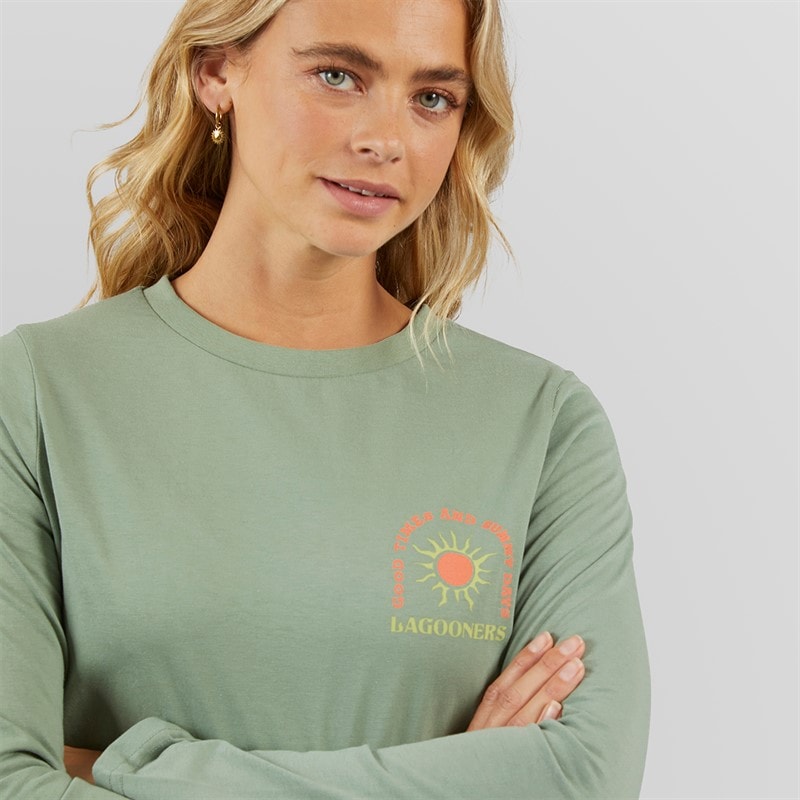 Womens Airdrie Long Sleeve T-Shirt Green Bay - Image 5