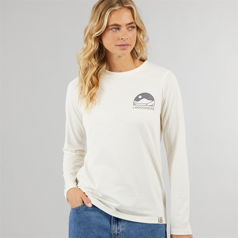 Womens Fife Long Sleeve T-shirt Ecru - Image 2