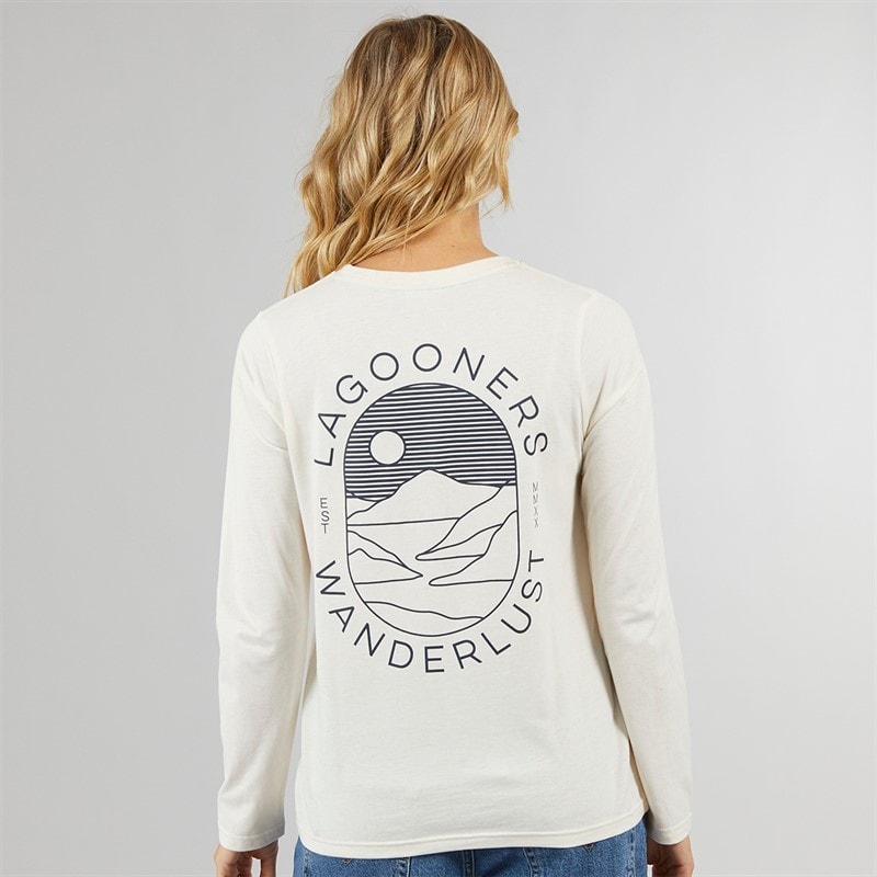Womens Fife Long Sleeve T-shirt Ecru - Image 3