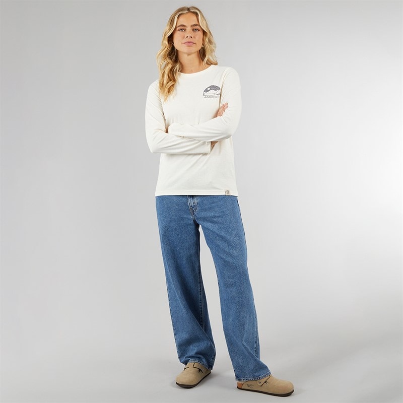 Womens Fife Long Sleeve T-shirt Ecru - Image 4