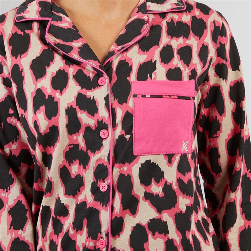 Womens Cotter Pyjamas Leopard - Image 3