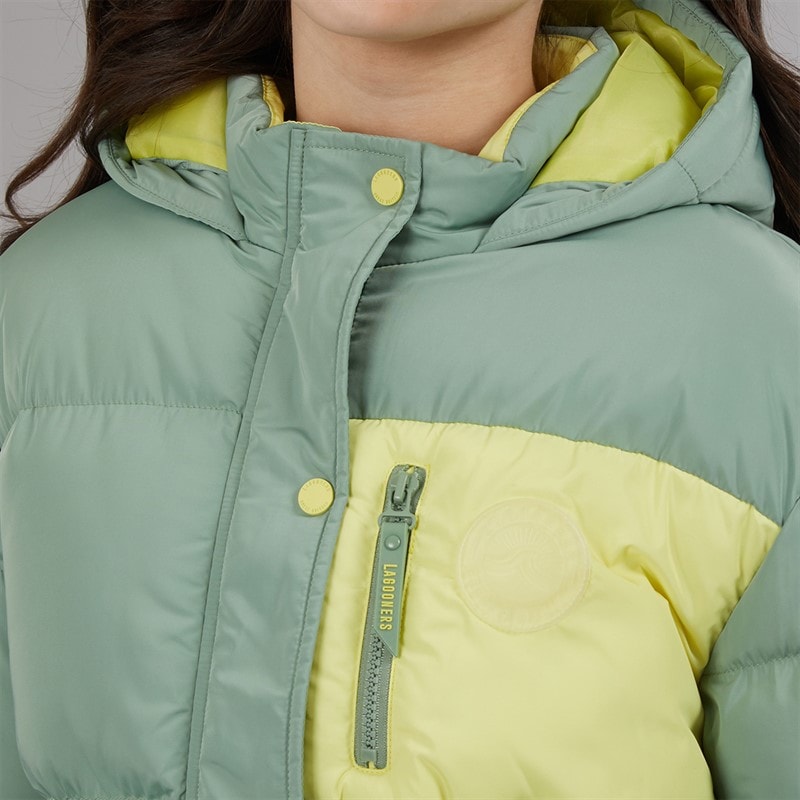 Girls Brekon Short Puffer Coat Green Bay - Image 4